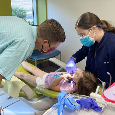 Happy dental patient